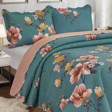 3-Piece Set: Double-Sided Queen Bedspread, Patchwork Quilt, Ultra Patch - 查看 2