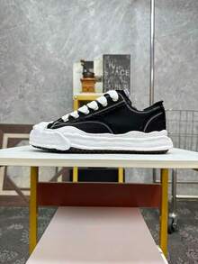 2026新款MMY运动鞋，经典轻便低帮校园情侣鞋，黑白配色，适合学生、送礼、节日、校园穿着 - 黑色 - 查看 2