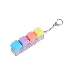 1 pieza Herramienta de alivio de presión de los dedos, Colección de pasatiempos, Artículos para fiestas, Tecla creativa, Probador de teclas, Colgante de teclado de alivio de estrés novedoso - Multicolor - Ver 4