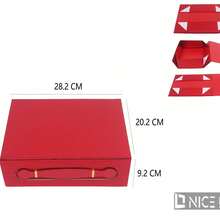One-Piece Folding Gift Box, High-End And Exquisite Handle Folding Flip Box, One-Piece Molding, Convenient Hand-Held Gift Box, Magnetic Gift Packaging Box. - B - View 9