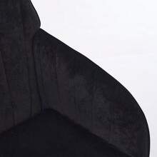 Height-Adjustable Office Swivel Chair For Home And Bedroom, Ergonomic Swivel Chair With Backrest, Suitable For Long Periods Of Sitting. - Black - View 11