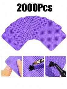 2000/1000/200 片装指甲清洁湿巾 - 专业无绒指甲油卸除棉片，UV凝胶清洁湿巾，无香型指甲准备和抛光清洁工具（紫色） - 紫色 - 查看 6