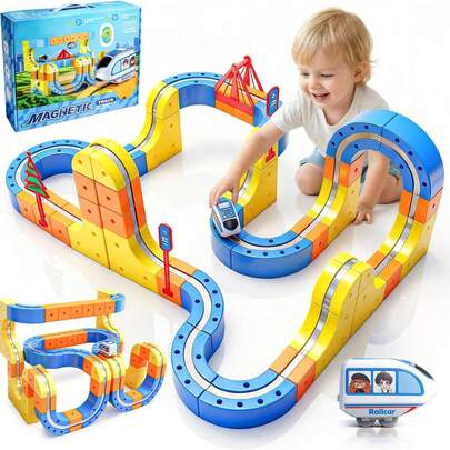 Bộ đồ chơi xe lửa điện trẻ em, 67/83/131/160 mảnh ghép, bộ lắp ráp đường ray 3D tự làm, bao gồm xe lửa và biển báo giao thông, bộ đồ chơi STEM, phù hợp cho bé trai và bé gái 3-8 tuổi, quà sinh nhật, xe lửa Thomas & Friends, đồ chơi Montessori, xe lửa, ô tô, bộ xếp hình, quà Giáng sinh, quà tặng bạn trai, khối xếp hình, quà Valentine, đồ chơi bé trai, đồ chơi trẻ em, khủng long