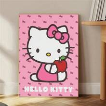 1PC SANRIO Hello Kitty Wall Art - A Cute, Pink, And Cozy Home Wall Decoration. Perfect For General Home Decor, Back-To-School Room Setups, And Study Spaces. - 222 - View 3