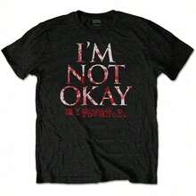 2026| Official Band T-Shirt| I'm Not Okay| SHIPPED IN 24 HOURS T Shirt Men - 黑色 - 查看 1