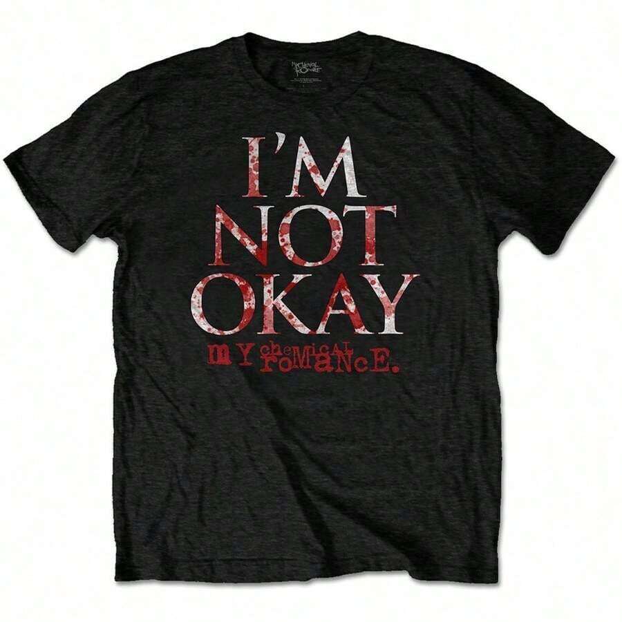 2026| Official Band T-Shirt| I'm Not Okay| SHIPPED IN 24 HOURS T Shirt Men - 黑色 - 查看 1