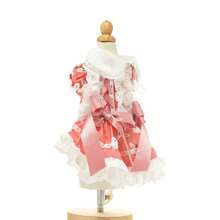 Váy ren xếp tầng hình thỏ dâu tây màu hồng dễ thương kèm nơ – Trang phục Lolita ngọt ngào cho chó/mèo. - Hồng - Xem 9