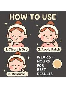 400pcs/Box Black Star Shaped Hydrogel Acne Patch - Waterproof, Alcohol Free, Can Be Used Day And Night, Effectively Covering Acne Blemishes Patch, Suitable For Use On Skin - Multicolor - View 10