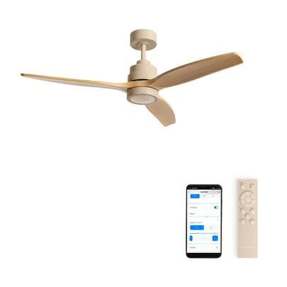  CREATE - Ventilateur de plafond 40 W avec éclairage, moteur couleur sable, taille M (Ø 132 cm) (pièces de 10 à 25 m²), pales en ABS, livraison en 24/48 h en Espagne (péninsule) - WIND STYLANCE