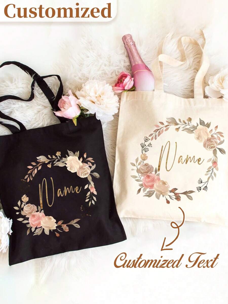 Customized Shopping Bag, Upload Image To Customize Reusable Tote Bag, Customizable With Pictures And Text - Multicolor - View 1