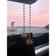 Sun Car Interior Pendant Beautiful Sun Car Rearview Mirror Hanging Decoration Car Interior Pendant - Sun - View 7