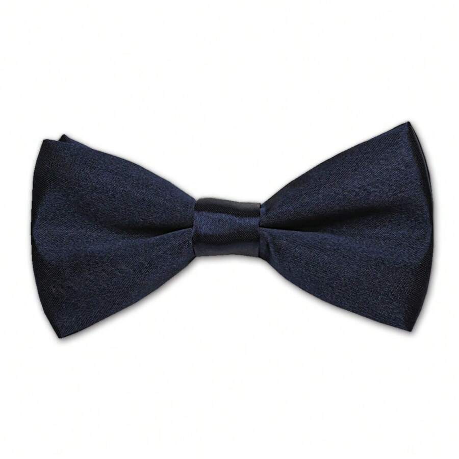 1 pieza Corbata de moño texturizada azul marino para hombre - Azul Marino - Ver 1