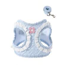 Cat Leash Harness With Floral Decor, Fresh And Elegant Design, Convenient To Wear And Prevent Escape When Going Out - Multicolor - View 11