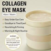 Xioimy 三文鱼胶原蛋白粉色压纹眼膜套装，高度保湿，深层滋养，改善肌肤纹理和弹性，告别干燥暗沉，眼部护理 - 數量 - 查看 3