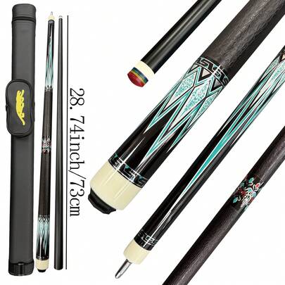 57.8 Inch Billiard Cue Stick With 12mm Leather Tip And PU Cue Case - Perfect Gift For Billiard Enthusiasts And Athletes