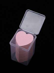 200pcs Disposable Eyelash Extension Glue Cleansing Cotton Pads Heart Shaped Makeup Remover Pad Wipe Napkins Cosmetics Tools - Multicolor - View 5