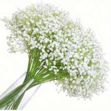 6/10/14pcs White Gypsophila Artificial Flower Bouquet, Fake Gypsophila Flowers In Bulk Packaging With Plastic Stems, Suitable For Home Decor, Tabletop Decor, DIY Floral Arrangement, Wedding And Holiday Party Decoration, Room Decor - White - View 4