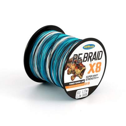 Línea de pesca trenzada - Línea trenzada resistente a la abrasión - Ultra fuerte y ultra línea - Sin estiramiento - Diámetro talla grande pequeño - ¡Artículo esencial!