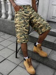 Men's Casual Loose Camo Print Shorts - Multicolor - View 2