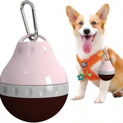 Bình nước du lịch cho chó có bát đựng nước tháo rời, chống rò rỉ, di động, thân bình bằng silicon, có thể gấp gọn và phù hợp cho thú cưng nhỏ khi đi dạo ngoài trời, leo núi, du lịch.