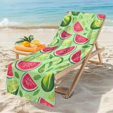 1pc Watermelon & Lime Pattern Beach Towel - Quick Dry, Suitable For Men And Women - Perfect Choice For Beach, Travel, Camping And Holiday Gifts, Beach Blanket - 3 - View 3
