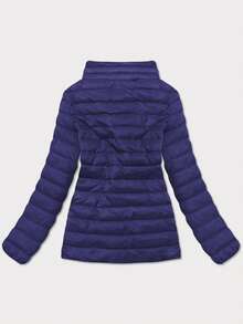 Leichte, gesteppte Damenjacke, Stehkragen, gesteppt, mit synthetischer Daunenfüllung, leicht tailliert, Reißverschluss, 2 Taschen, hüftlang, lässig, Frühling/Herbst - Blau - Übersicht 4