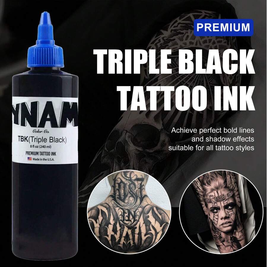 1 pieza Botella de tinta negra de 8 onzas, apta para uso diario - Negro - Ver 1