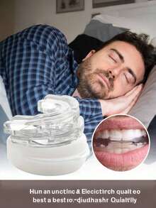 1pc Anti-Grinding Dental Guard, Sleep Bruxism Mouth Guard - White - View 3