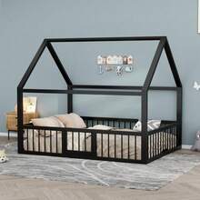 Bed Frames - 黑色 + 金屬 + 140厘米*200厘米 - 查看 3