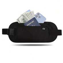 Bolsa de cintura invisible, Portapassaporte FIDR, Organizador de documentos de viaje - Riñonera multifuncional para deportes, running, ciclismo al aire libre, fitness con gran capacidad - Ver 3