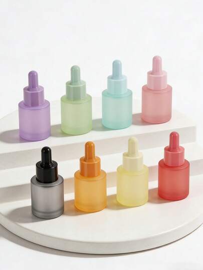 Frosted Glass Dropper Bottle, Refillable Leak-Proof Travel Size Container For Essential Oils, Mini Cosmetic Refill Bottle With Silicone Dropper, Portable Serum Skincare Bottle, TSA-Approved Empty Toiletry Set, DIY Fragrance Sample Storage, Durable Glass Bathroom Home Storage, Essential For Business Trip Travel For Men And Women