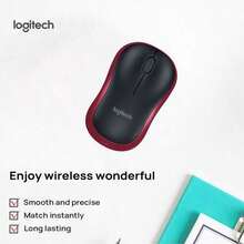 Logitech M185 High-Quality Portable Wireless Mouse, Mini Receiver, Silent Buttons, Comfortable Grip, Long-Lasting Battery, 1000DPI Precise Tracking, Quiet Click Design - View 2