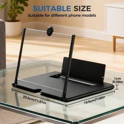 Adjustable Solid Color Screen Magnifier Stand Mobile Phone Screen Magnifier, 3D HD Mobile Screen Amplifier For Movies & Videos, Foldable Phone Stand Enlarger Compatible With All Smartphones-12inch Spring Easter Gift