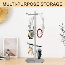 Soporte para tazas de café con 6 ganchos soporte para tazas de café árbol de metal para mostrador soporte para tazas de café níquel cepillado - cepillado nquel - Ver 7