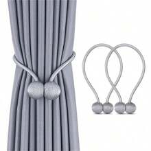 2pcs Magnetic Curtain Tieback, Earphone-Shaped Window Curtain Buckle, No Drilling Curtain Holder - Multicolor - View 12