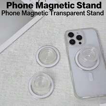 Giá đỡ điện thoại di động có nam châm hút, giá đỡ chống rơi có thể thu gọn, giá đỡ để bàn cho người lười biếng - trắng - Xem 1