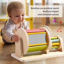 Flip Drum Musical Toy Set, Growth Gift For Kids 18M+, 2 Styles Available, Wooden Material To Accompany Babies Exploring The Wonderful Sound World - Multicolor - View 3