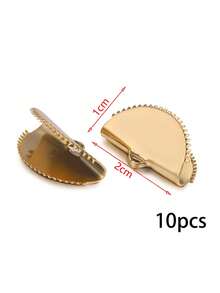 10 pcs/set Fashion Stainless Steel Crimping DIY Aksesori Untuk Wanita Untuk DIY Membuat Perhiasan - Yellow Gold - View 7