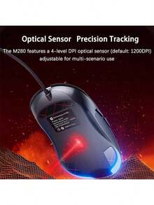 Gaming-Maus mit coolen dynamischen RGB-Beleuchtungseffekten, hochpräziser Positionierung, optischem E-Sport-Chip, ergonomischem, symmetrischem Gefühl, 6-Tasten-Makrodefinition, professionelles Peripheriegerät für LOL/CF/PUBG. - Übersicht 6