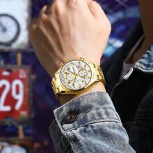 Đồng hồ nam CURREN thời trang, máy quartz, chronograph, chống nước, dây đeo thép không gỉ, dạ quang, tự động hiển thị ngày, dành cho nam giới. - Nhiều màu - Xem 6