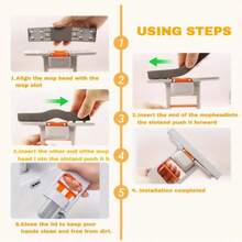 1pc Mini Foldable Tabletop Mop, Portable Deep Cleaning Sponge Mop, Suitable For Kitchen, Bathroom, Glass, Countertop, Automatic Water Squeezing Handle - 1pc - View 6
