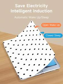 Kingsung Ốp máy tính bảng mềm mại và dễ thương họa tiết chấm bi trắng, tương thích với iPad 9.7/10.2/10.5/10.9/12.9/Pro 11, thế hệ thứ 10, tương thích với Samsung Galaxy Tab S6 Lite 10.4 inch, tương thích với Kindle Paperwhite thế hệ thứ 12 2024, Kindle thế hệ thứ 11 2022, bảo vệ chống rơi vỡ, chức năng tự động đứng/tự động bật/tắt màn hình. - Nhiều màu - Xem 4