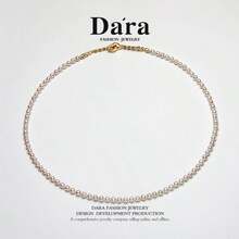 DARA 一条优雅的淡水养殖珍珠项链，适合女士日常佩戴，配有精美礼盒 - 彩色 - 查看 10