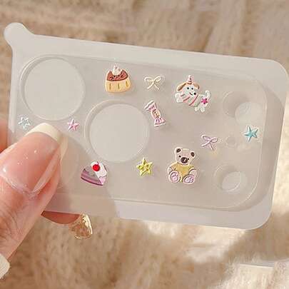 DIY Lens Protector Cartoon Cute Graffiti Cake Puppy DIY Stickers Translucent Matte Camera Protector Compatible With IPhone 17 Pro Max 17 Pro 17 Air Lens Camera Protection Film