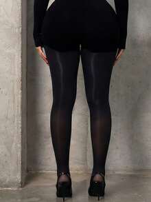 Quần tất legging thời trang siêu mỏng, bóng bẩy dành cho nữ - màu đen - Xem 5