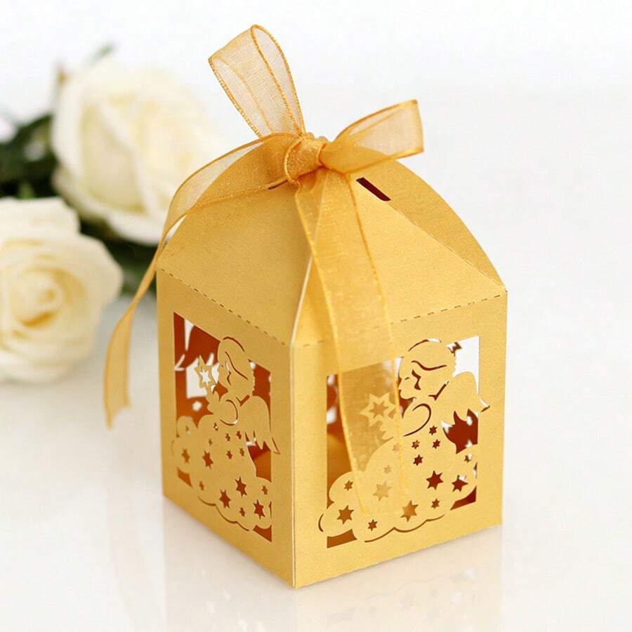 镀金糖果盒，洗礼/圣餐/宗教派对礼品，礼品包装袋 - 查看 1