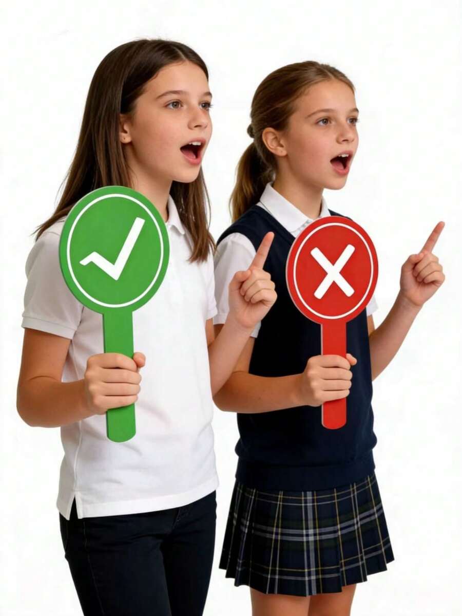 Bảng hỏi đáp trong lớp học, làm bằng cao su tổng hợp, gồm các thẻ trả lời Đúng/Sai hai mặt, tiện lợi cho học sinh tham gia, đồ dùng học tập bền chắc. - Nhiều màu - Xem 1