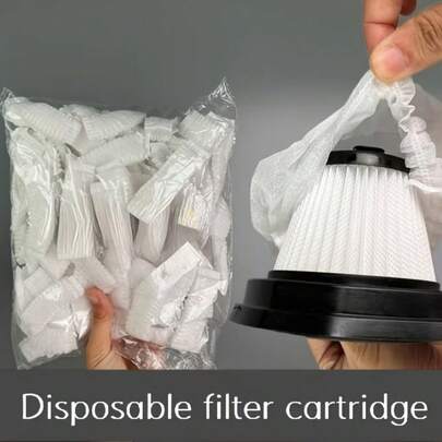 50个/套[10秒刷新]一次性吸尘器滤芯、一次性防护手套、无纺布滤芯、通用吸尘器配件、Slochy清洁必备品