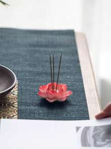 1 chiếc lư hương và giá đỡ hình hoa sen bằng gốm tráng men thủ công 7x3cm, nhiều màu sắc để lựa chọn, đế chống trượt, thích hợp dùng cho đốt hương, phòng trà, nhà cửa, thư giãn, thủ công mỹ nghệ, trang trí nhà cửa, thiền định, yoga, sinh hoạt hàng ngày. - Hoa sen ba lỗ - Xem 6