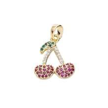 1pc Cherry Series Copper Pendant, Suitable For DIY Jewelry Accessories, Includes Cherry, Heart And Boot Elements, Vintage Style Multi-Purpose Pendant Accessory - Cherry - View 29